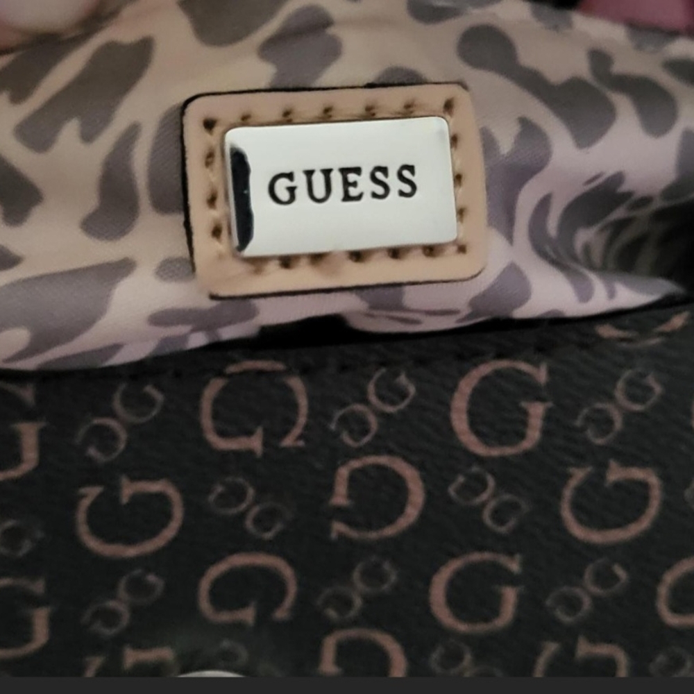 Guess Black and Pink Floral Satchel - Picture 4 of 4